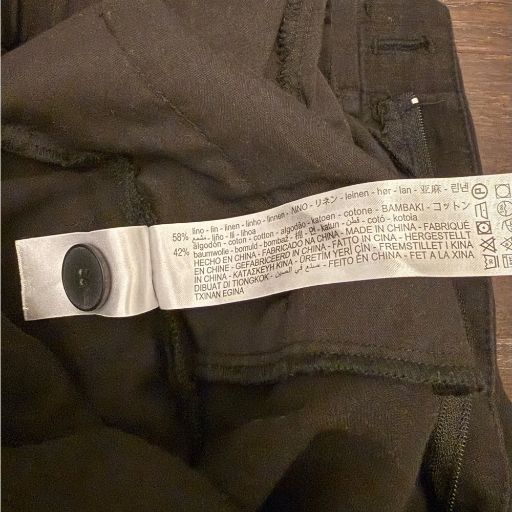 Zara Linen Blend Tapered Fit Pants